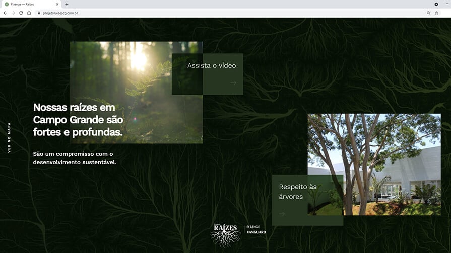 Projeto raízes home do site