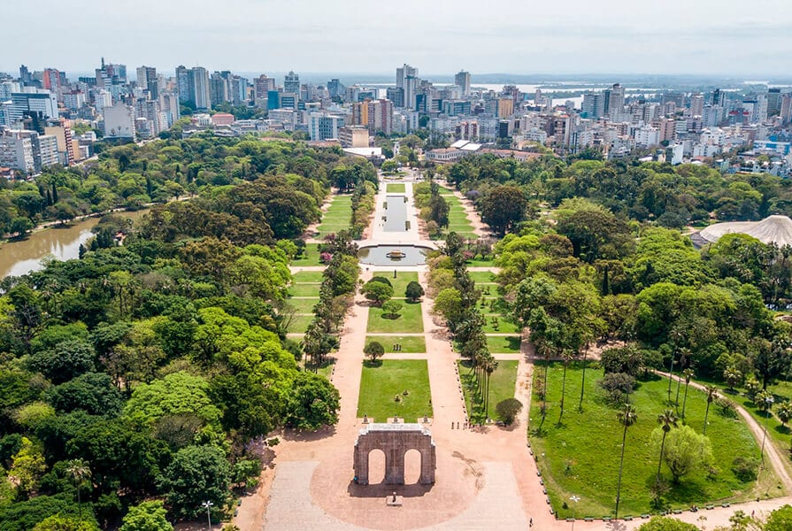 Visão aérea de Porto Alegre