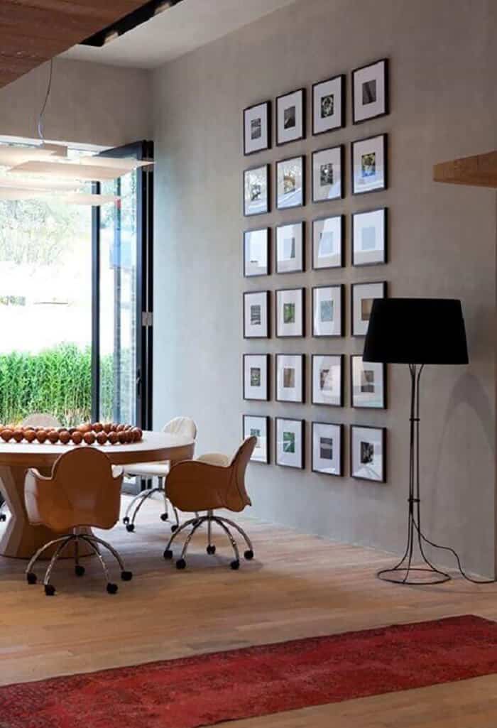 decoração com quadros padronizados