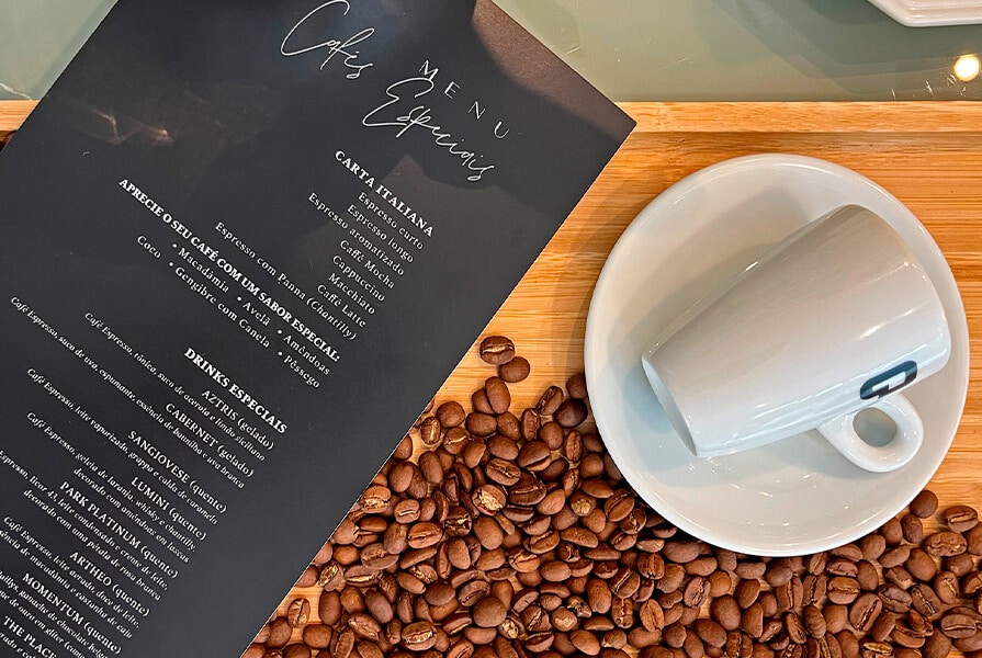 menu de café