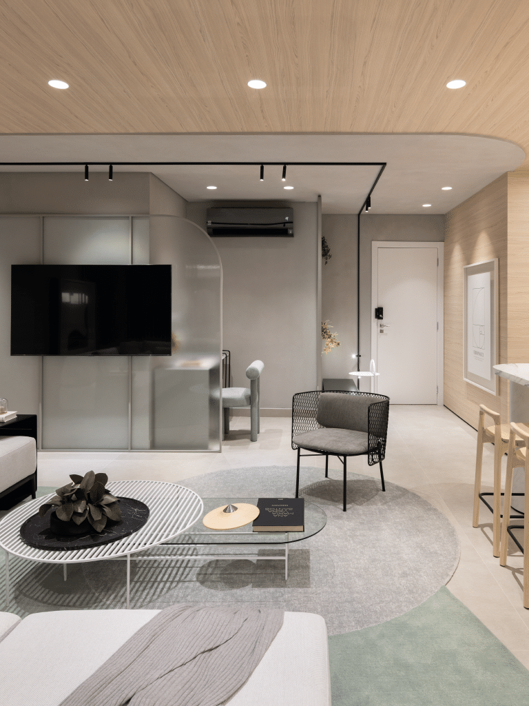 Apartamentos decorados do Aerie expressam bem-estar e acolhimento