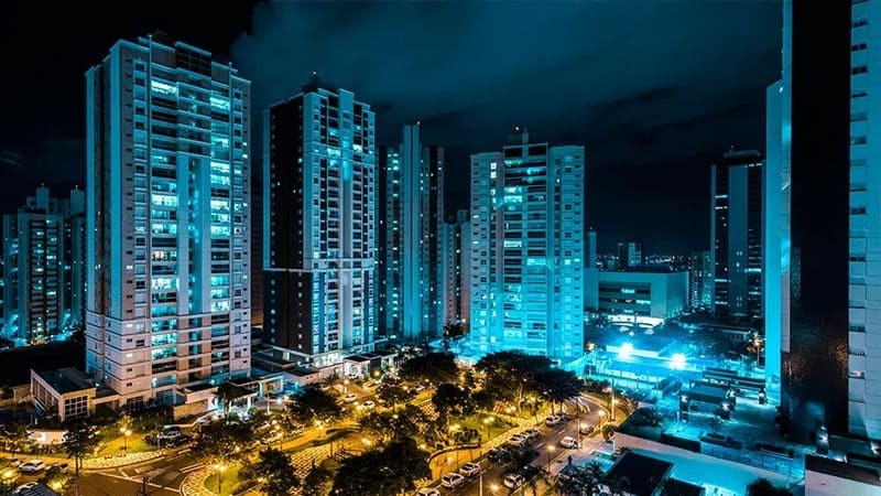 Vista noturna de São Paulo