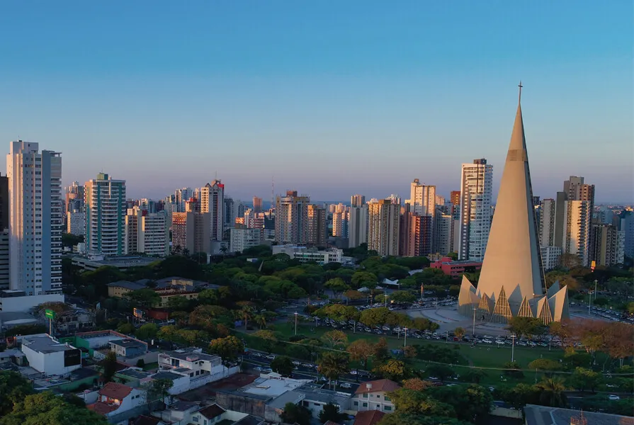 Catedral de Maringá, vista aérea